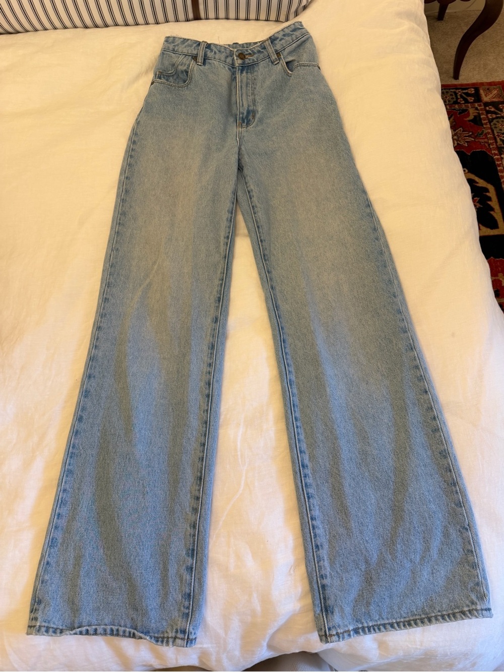 ROLLA'S Light Blue High-Rise Wide Leg Jeans